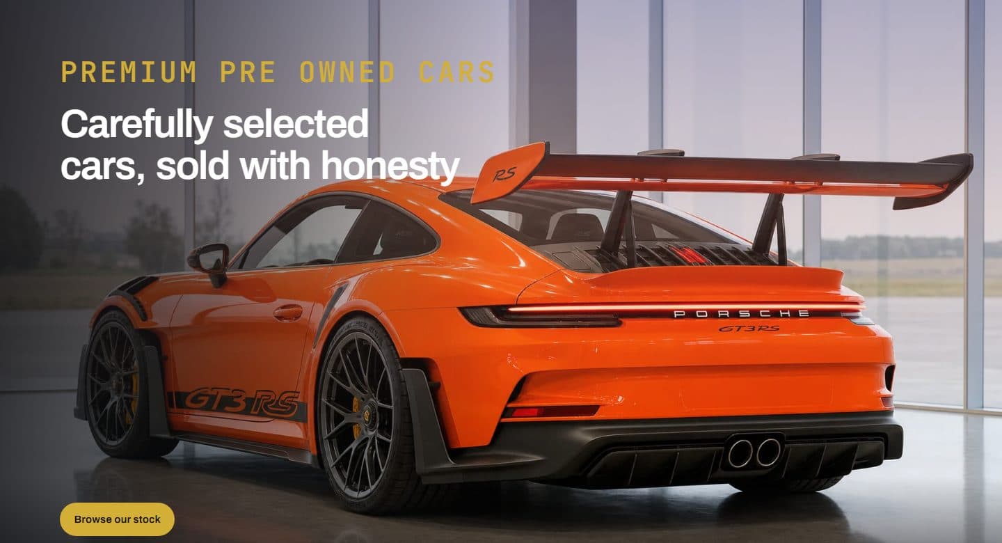 The demo home page at dawn