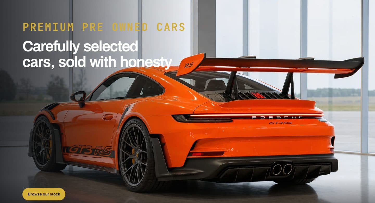 The demo home page in daylight