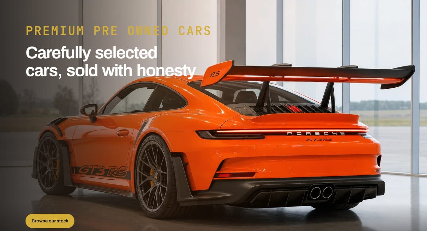 The demo home page at golden hour